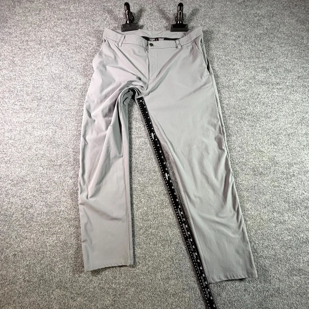 Lululemon Golf Pant Men 36x30 Gray Polyester Straight Sports Performance Workout